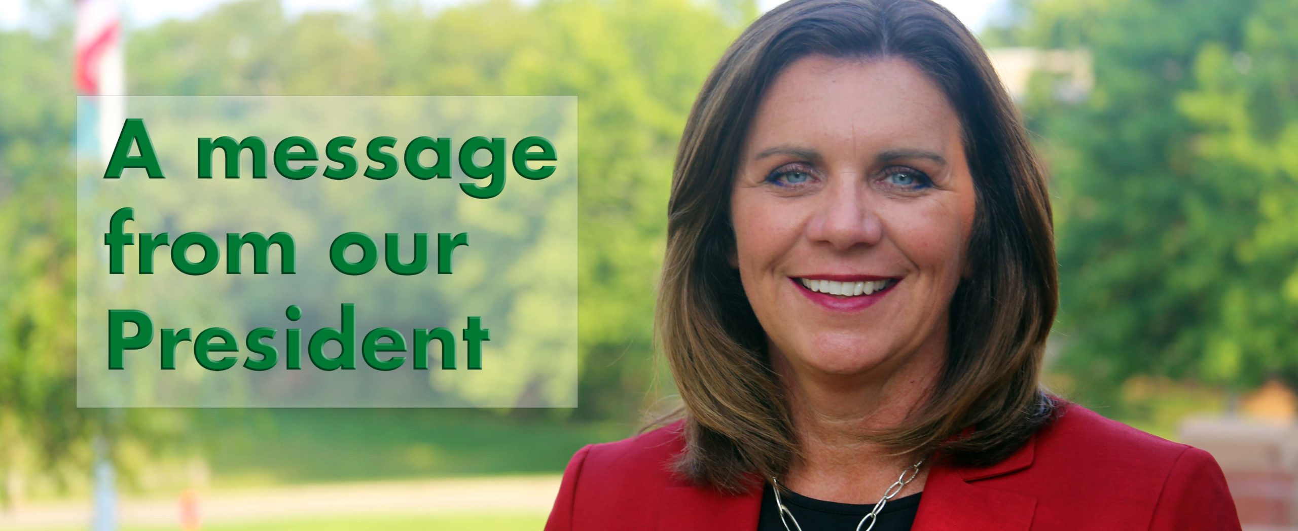 Message from Dr. Vicky Wood expressing gratitude for WSCC's receipt of The Campus Safety Grant.