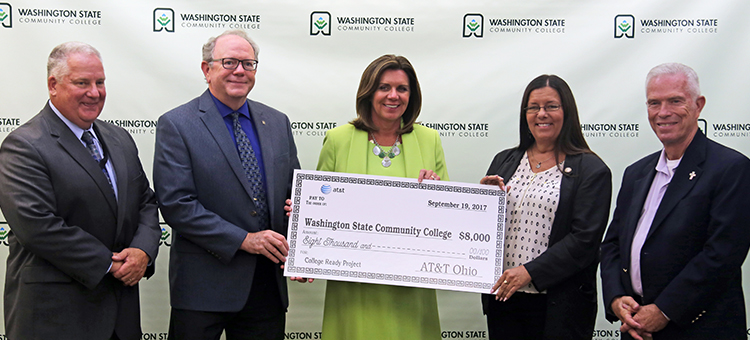 AT&T check presentation group photo