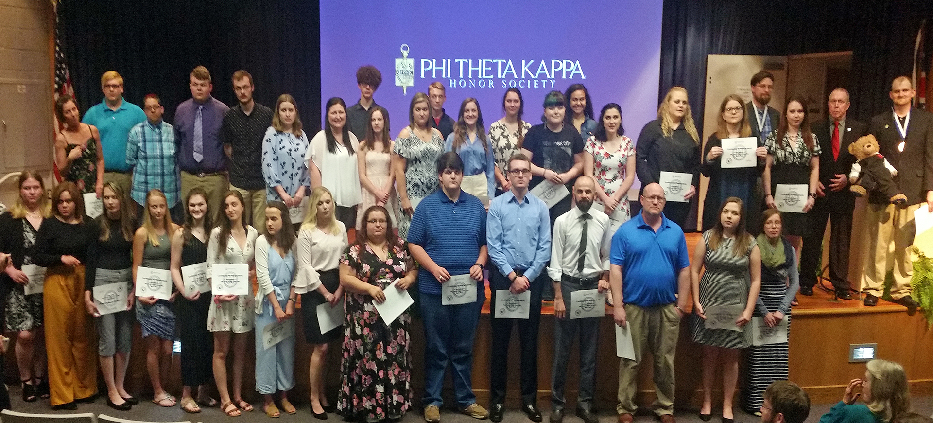 The Alpha Rho Gamma chapter of the national honor society of community colleges Phi Theta Kappa (PTK) at Washington State Community College (WSCC) recently held an induction ceremony