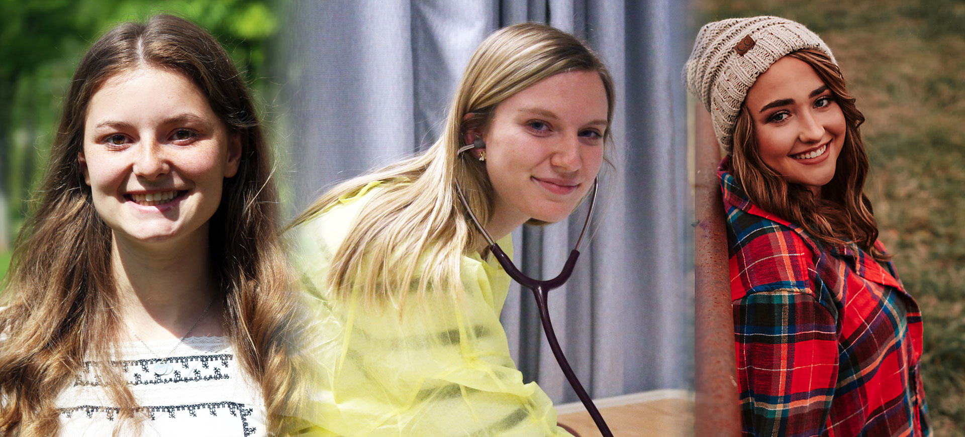 CCP graduates Gretchen Lankford (Marietta High School), Mary Estes (Warren High School), and Alyssa Snyder (Frontier High School).