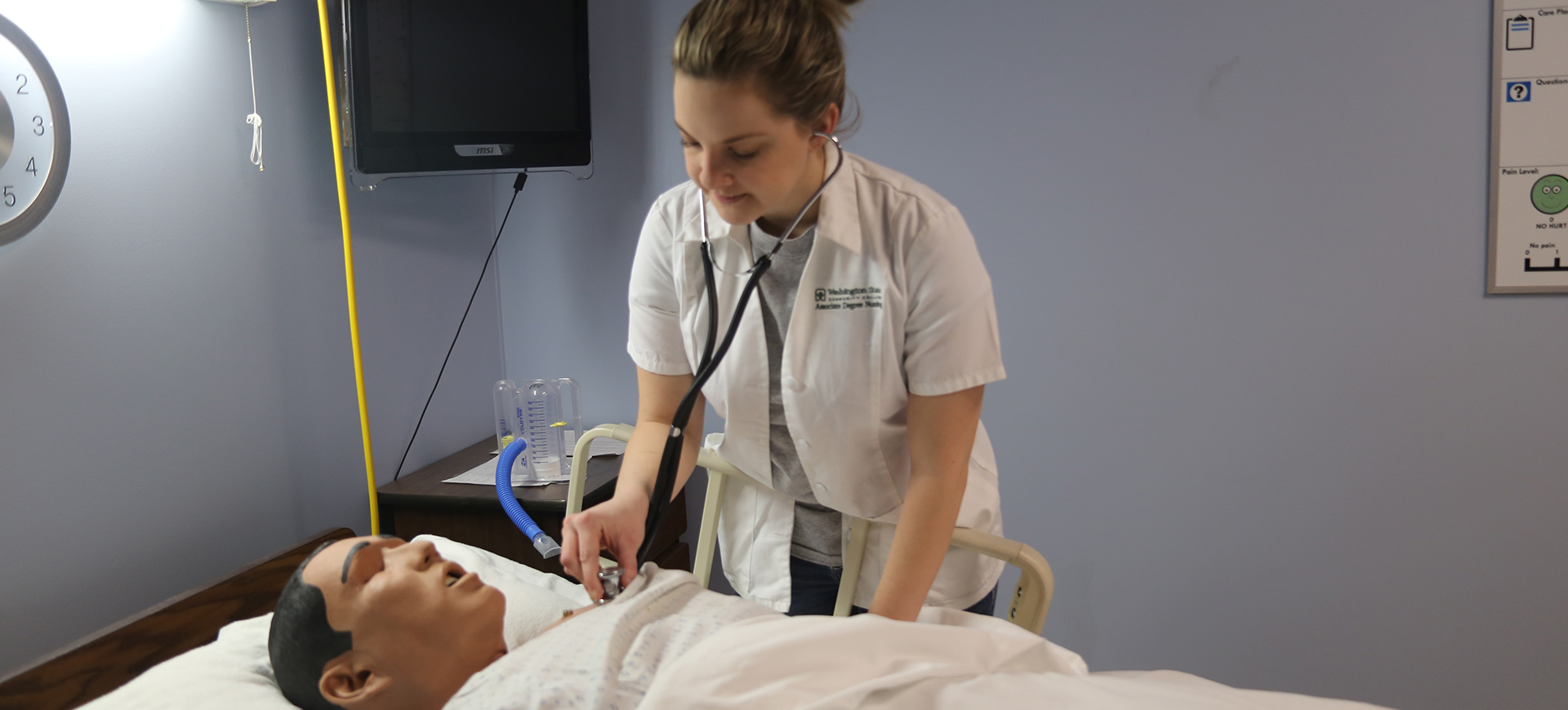 The nursing programs at Washington State Community College (WSCC) are at the head of the class. Both the Practical Nursing and Associate Degree Nursing programs boast a 100-percent pass rate on the national licensure exams.